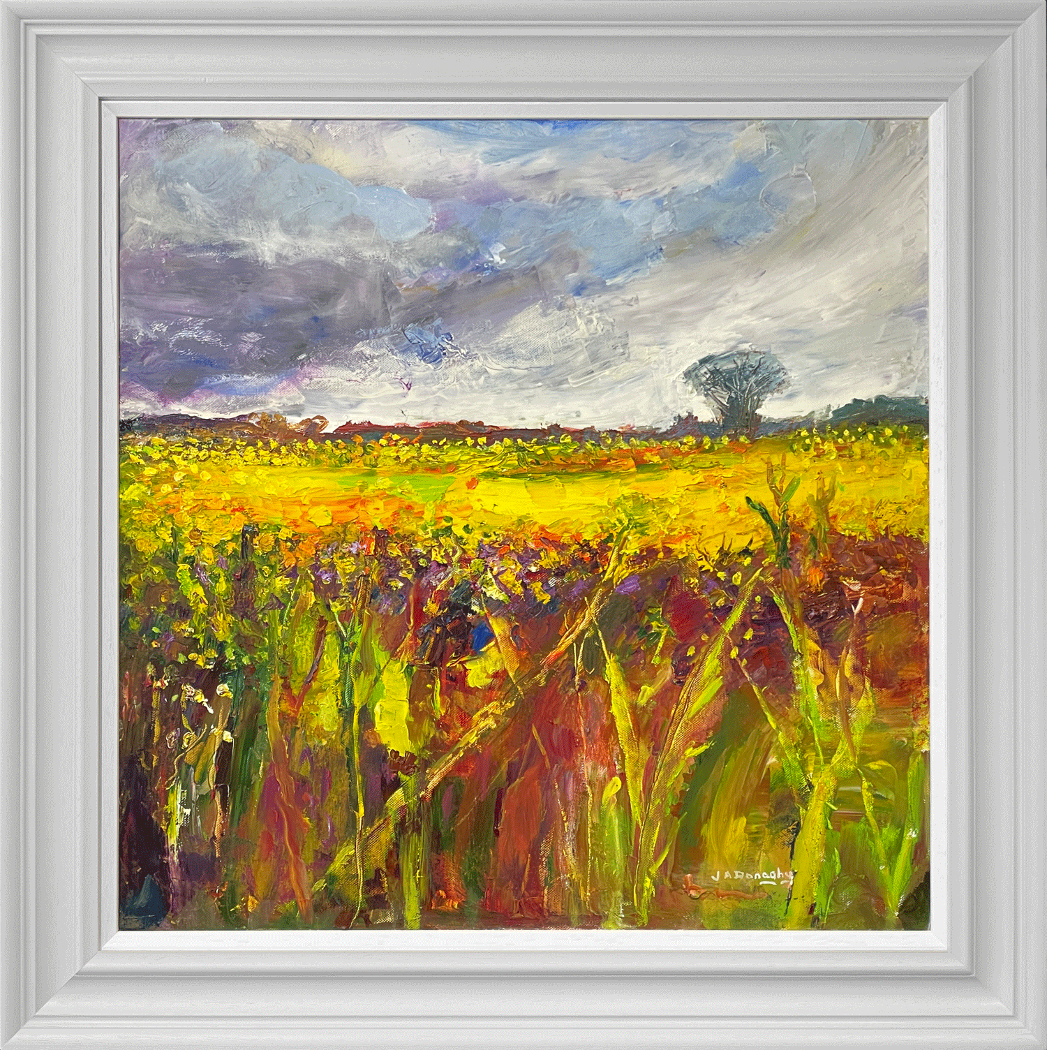 Judith Donaghy - Yellow Field & Hedgerow, Frodsham