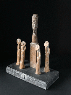 JOHN MALTBY - Four Figures with Sculptural Head