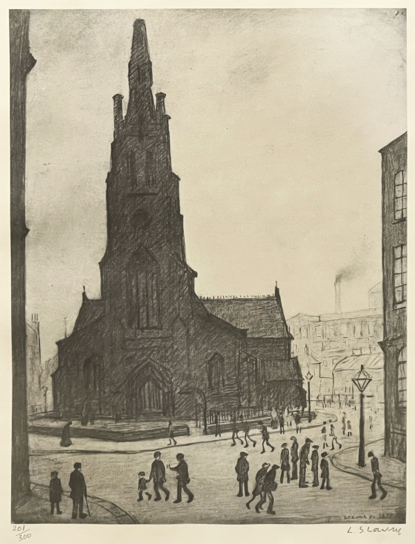 L S Lowry St Simons Church Signed Limited Edition Print
