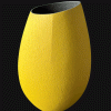 Ashraf Hanna – Medium Yellow & Black Undulating Vessel
