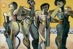 Geoffrey Key - Beach Figures 1994