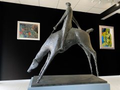 CAT No. 59 - Geoffrey Key - Horse & Rider - Original Sculpture 1963