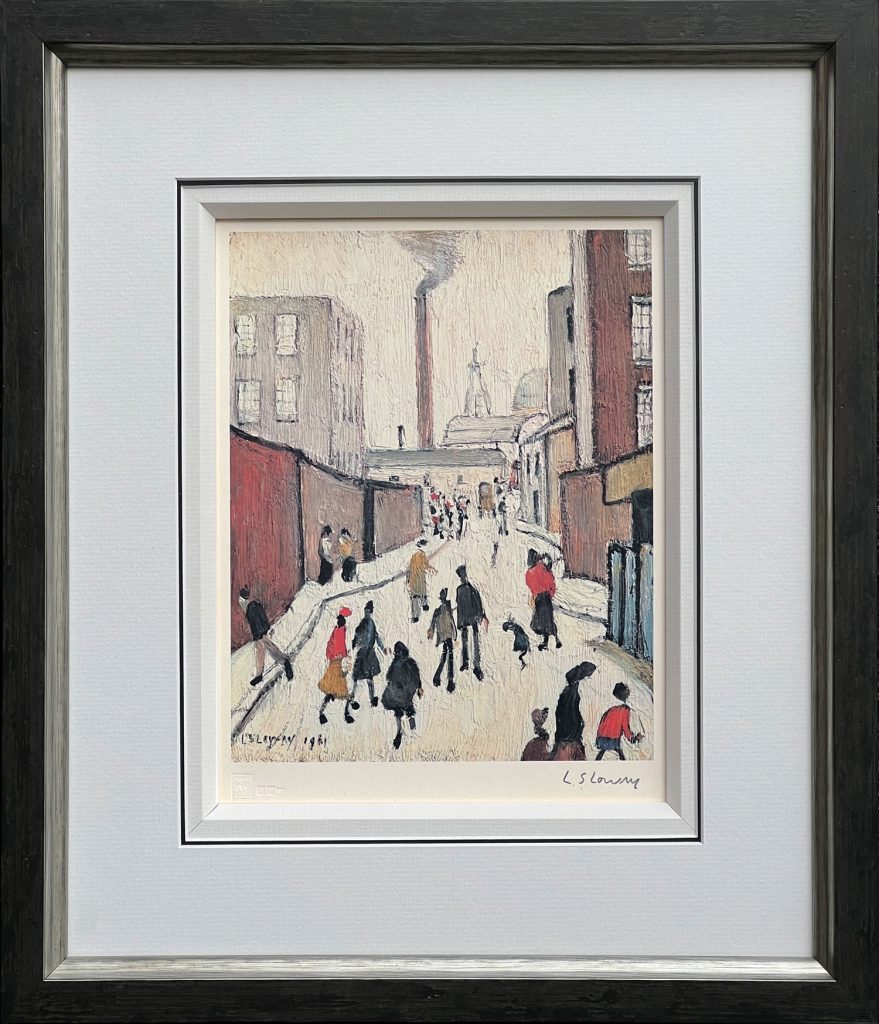 L S Lowry Street Scene Signed Limited Edition Print