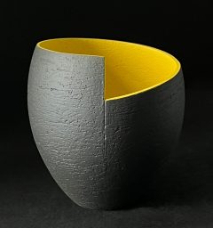 Small Black & Yellow Cut Vessel