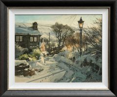 John McCombs Dales Lane Delph Snow Scene