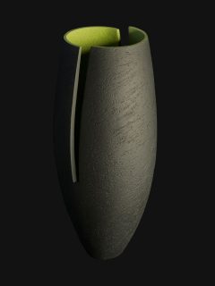 Ashraf Hanna - 2 Cut Black & Green Vessel