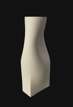 Ashraf Hanna - Tall White Undulating Vessel