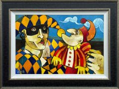 Cat No. 12 - Geoffrey Key - Harlequin Performs with Punch