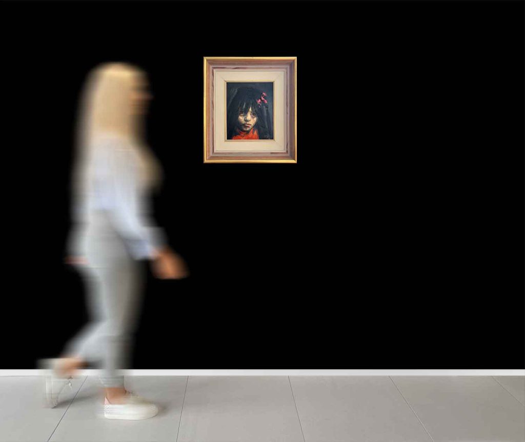 Harold Riley - Painting of a Girl