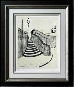 L S Lowry - Old Steps Stockport