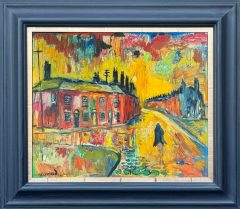 James Lawrence Isherwood - Woman in Shawl, Pink Rain