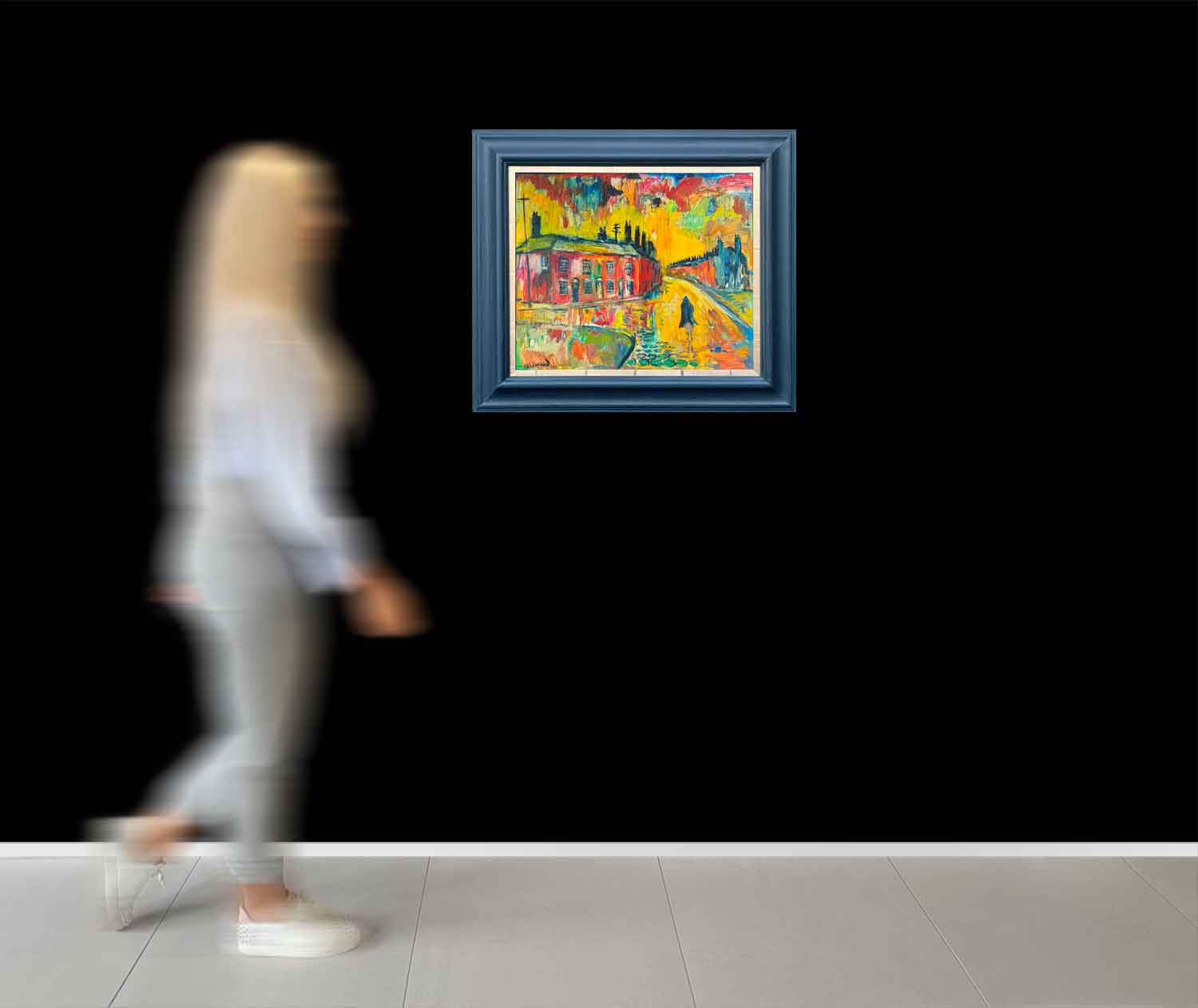 James Lawrence Isherwood - Woman in Shawl, Pink Rain a