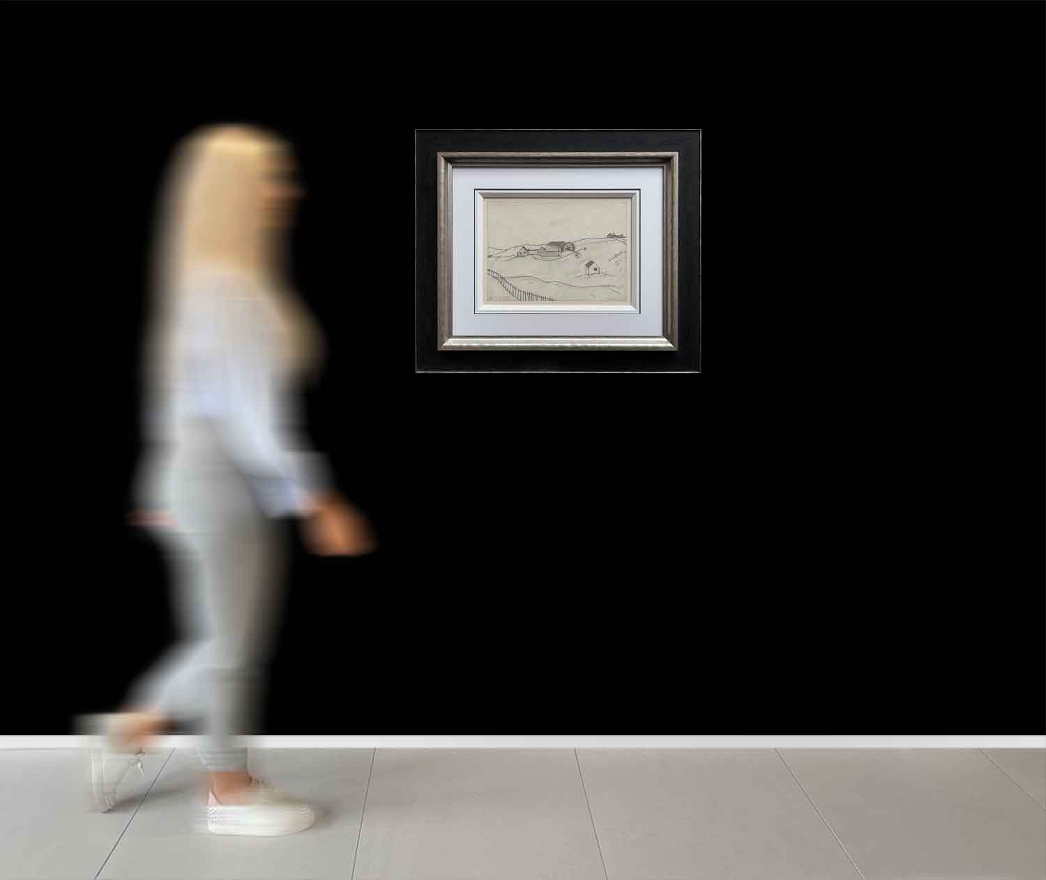 L S Lowry - Old Mill Alston, 1963 - Original a