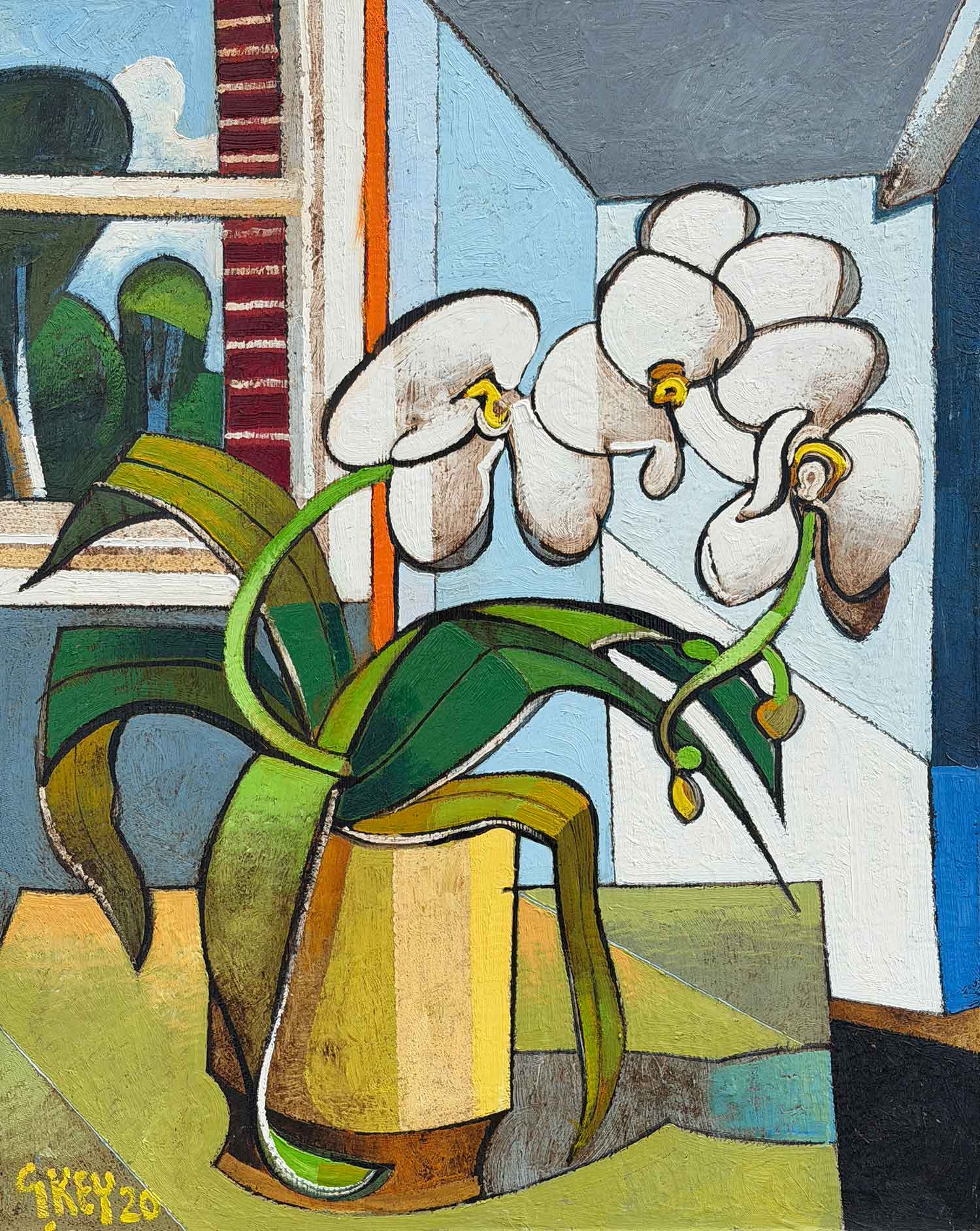 Geoffrey Key - White Orchid