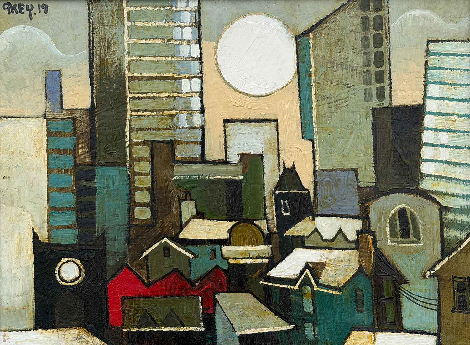 Geoffrey Key - White Sun & Towers