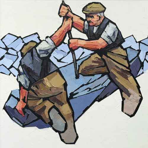 Ifor Pritchard (1940 - 2010) - Splitting the Block a